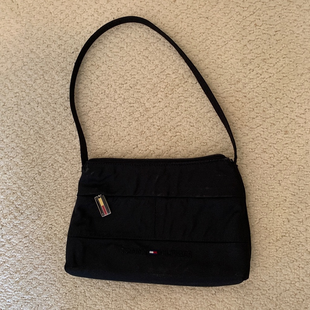Tommy Hilfiger Black Satin Purse